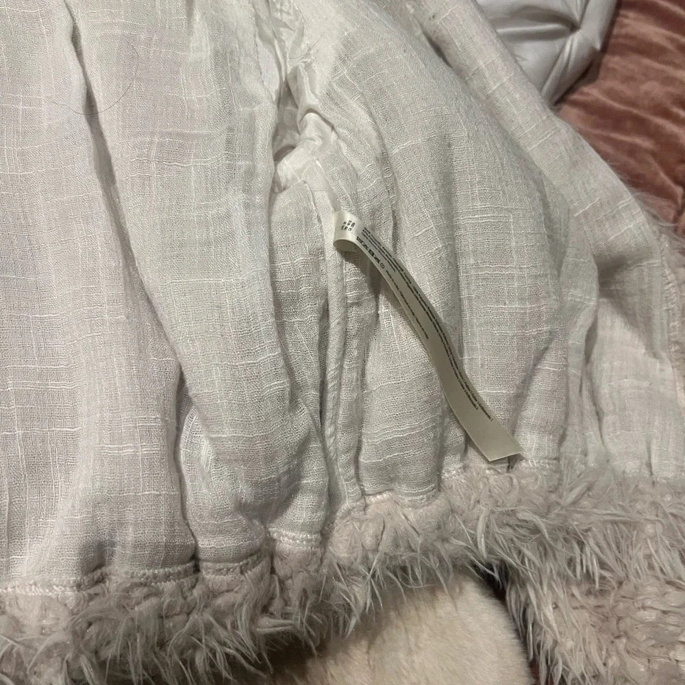 Free people Faux Fur Jacket coat Cream crop cropped FP moonlight off white teddy - Picture 9 of 12